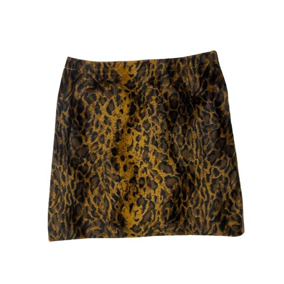 Emmanuel Ungaro Liberte Leopard Print Fuzzy Short Skirt - Picture 1 of 4